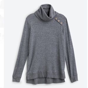 Pink Clover-Kalyani Button Shoulder Brushed Knit Top- NWT